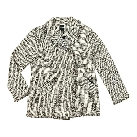 NIC+ZOE Up to Date Tweed Multicolor Collared Sweater Jacket Twee Neutral NWOT - Picture 2 of 9
